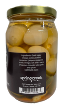 Load image into Gallery viewer, Jalapeno Pickled Quail Eggs 16 oz