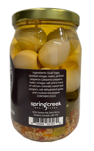 Load image into Gallery viewer, Spicy Pickled Quail Eggs 16 oz